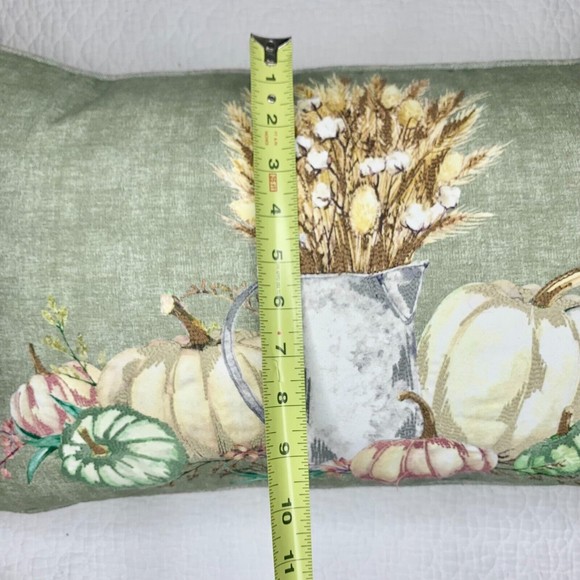 The Farmhouse by Rachel Ashwell Feather Bolster Pillow Autumn Pumpkins Falls - Picture 11 of 15